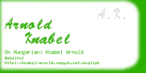 arnold knabel business card